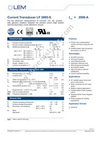 LF 2005-S Datasheet Cover