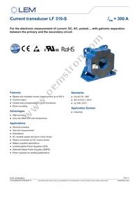 LF 310-S Datasheet Cover