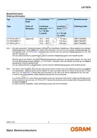 LH T674-L2P1-1-Z Datasheet Page 2