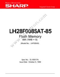 LH28F008SAT-85 Datasheet Cover