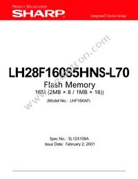 LH28F160S5HNS-L70 Datasheet Cover