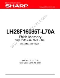 LH28F160S5T-L70A Datasheet Cover