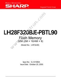 LH28F320BJE-PBTL90 Datasheet Cover