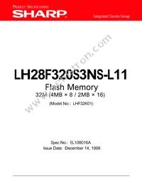 LH28F320S3NS-L11 Datasheet Cover