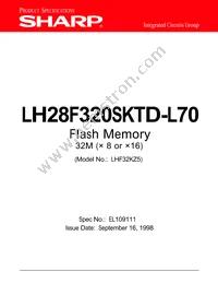 LH28F320SKTD-L70 Datasheet Cover