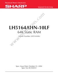 LH5164AHN-10LF Datasheet Cover