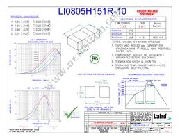 LI0805H151R-10 Datasheet Cover