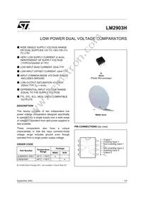 LM2903HD Datasheet Cover