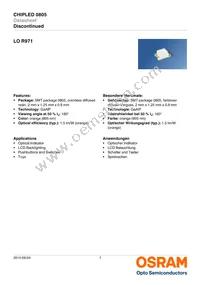 LO R971-HL-1 Datasheet Cover