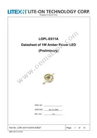 LOPL-E011AA Datasheet Cover