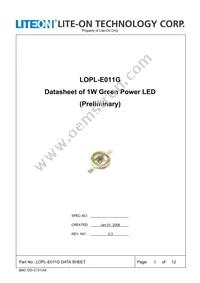 LOPL-E011GA Datasheet Cover