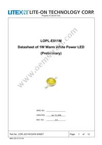 LOPL-E011MA Datasheet Cover