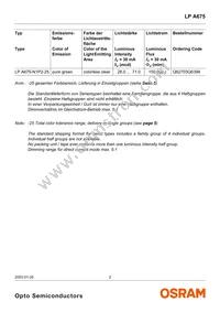 LP A675-N1P2-25 Datasheet Page 2