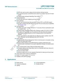 LPC1104UK Datasheet Page 2