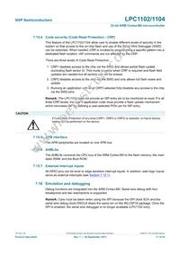 LPC1104UK Datasheet Page 17