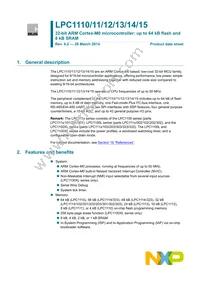 LPC1114FN28/102 Datasheet Cover