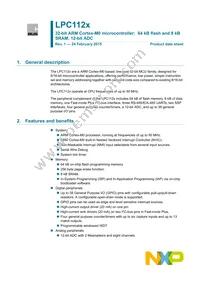 LPC1124JBD48/303QL Datasheet Cover