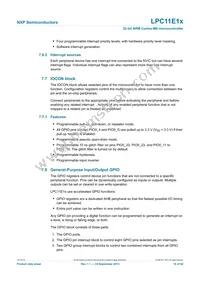 LPC11E12FBD48/201 Datasheet Page 16