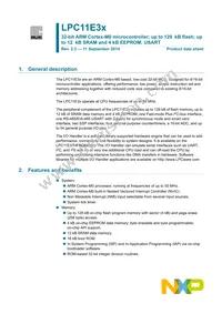 LPC11E37FHI33/501E Datasheet Cover