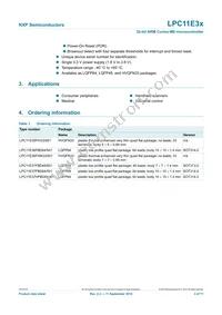 LPC11E37FHI33/501E Datasheet Page 3