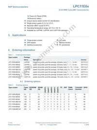 LPC11E68JBD100E Datasheet Page 3