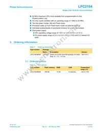 LPC2194JBD64 Datasheet Page 2