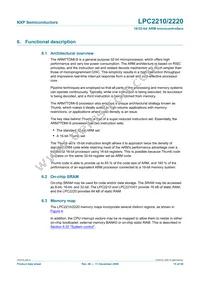 LPC2210FBD144 Datasheet Page 15