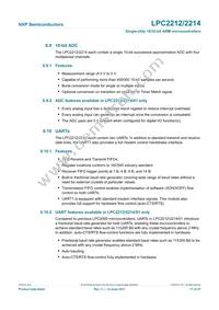 LPC2214FBD144 Datasheet Page 17