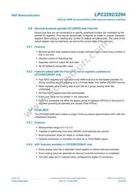 LPC2292FET144/G Datasheet Page 19