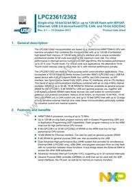 LPC2362FBD100 Datasheet Cover