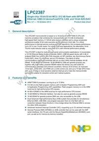 LPC2387FBD100 Datasheet Cover