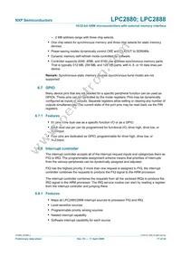 LPC2880FET180 Datasheet Page 17