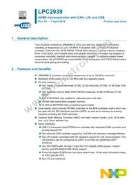 LPC2939FBD208 Datasheet Cover