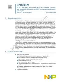 LPC43S70FET256E Datasheet Cover