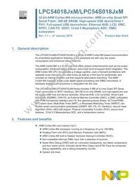 LPC54S018J4MET180E Datasheet Cover