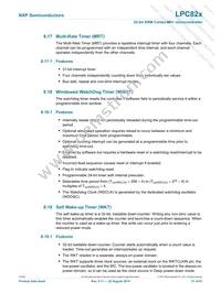 LPC822M101JHI33E Datasheet Page 21