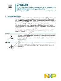 LPC8N04FHI24E Datasheet Cover