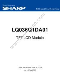 LQ036Q1DA01 Datasheet Cover