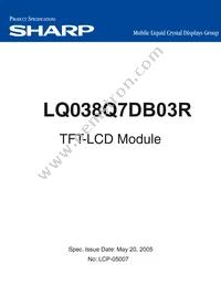LQ038Q7DB03R Datasheet Cover