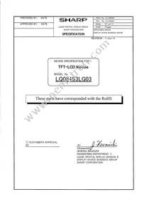 LQ084S3LG03 Datasheet Cover