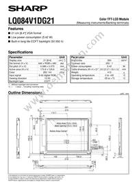 LQ084V1DG21 Datasheet Cover