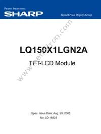 LQ150X1LGN2A Datasheet Cover