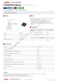 LQH3NPN470MJ0L Datasheet Cover