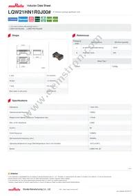 LQW21HN1R0J00L Datasheet Cover