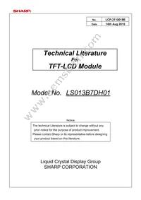 LS013B7DH01 Datasheet Cover