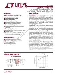 LT3013EDE Datasheet Cover