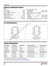 LT3013EDE Datasheet Page 2