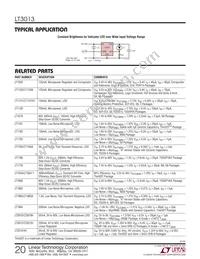 LT3013EDE Datasheet Page 20