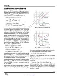 LT3763HFE#TRPBF Datasheet Page 16