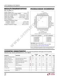LTC2220IUP Datasheet Page 2